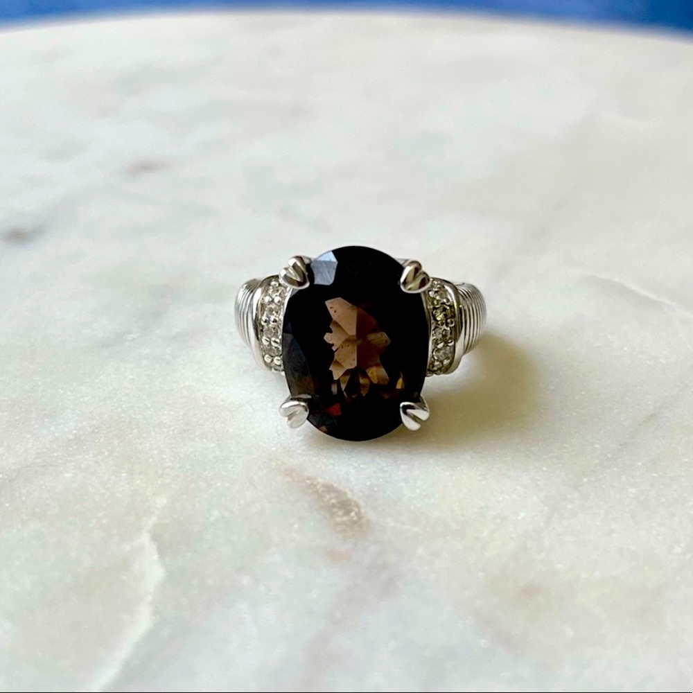 Judith Ripka Oval Ring - Smokey Quartz